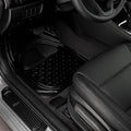 Autorepute All Vehicle Fit Black Gloss Rubber Car Mats – More Than 80% Floor Coverage
