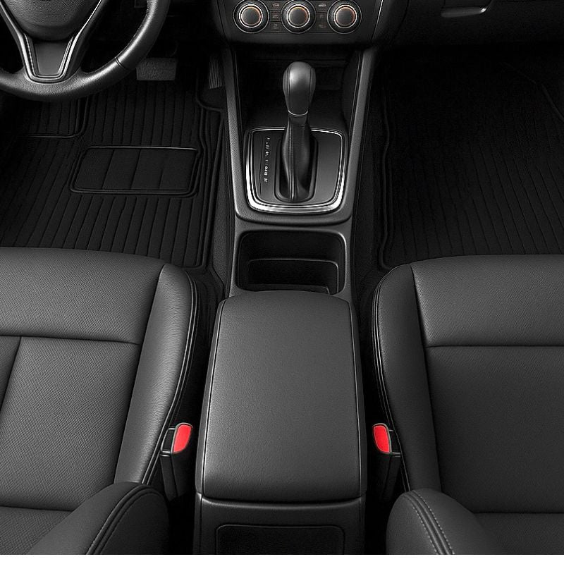 Autorepute All Vehicle Fit Black Fabric Car Floor Mats – More Than 80% Floor Coverage