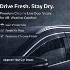 AutoRepute Chrome Line Door Visors – Premium Look | Unbreakable | Rain & UV Protection | Keeps Interior Cool  for Maruti Suzuki Cars (Baleno, Fronx, Brezza, Swift, Dzire, Grand Vitara, WagonR, Victoris & more choose your car model