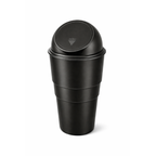 Autorepute One-Touch Car Trash Bin – Leakproof, Push Lid, Cup Holder Fit Mini Dustbin for Car Interior by