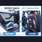Autorepute Car Back Seat Organizer with Multi Pockets – Waterproof Leather Car Seat Back Storage Organizer with Bottle Holder, Tissue Pocket & Phone Holder for Travel Accessories