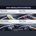AutoRepute Chrome Line Door Visors – Premium Look | Unbreakable | Rain & UV Protection | Keeps Interior Cool  for Maruti Suzuki Cars (Baleno, Fronx, Brezza, Swift, Dzire, Grand Vitara, WagonR, Victoris & more choose your car model