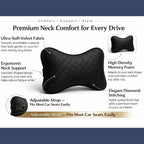 AutoRepute Complete Comfort Kit – 1 Neck Pillows + 2 Seatbelt Cushions
