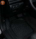 Autorepute All Vehicle Fit Designer Black Rubber Car Mats – More Than 80% Floor Coverage