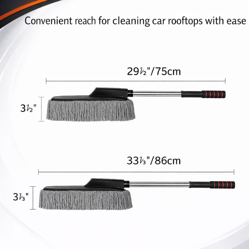 Autorepute Extendable Microfiber Car Wash Brush with Soft Microfiber Head – Adjustable Handle for Easy Car Cleaning