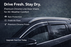 AutoRepute Chrome Line Door Visors – Premium Look | Unbreakable | Rain & UV Protection | Keeps Interior Cool for Hyundai (Venue , Creta, Verna, Exter, Alcazar, grand i10, Aura & more , choose your car model)