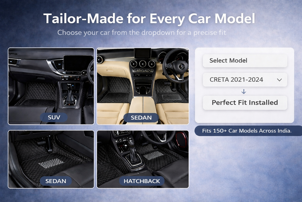 AutoRepute Signature 9D Luxury Car Mats – Precision Fit for Renault (Kiger, Triber, Duster, Kwid & Capture, Choose Your Car Model)