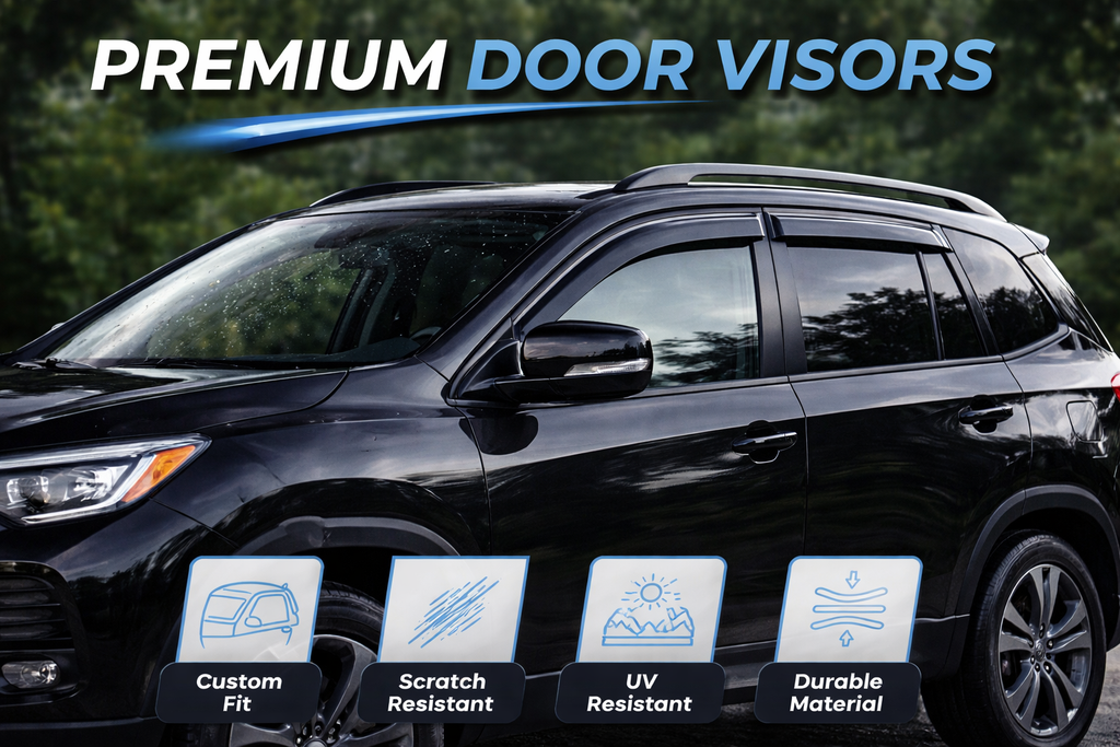 AutoRepute Premium Smoke Black Door Visors – Unbreakable | Rain & UV Protection | Keeps Interior Cool | Enhances Vehicle Look for Honda
 ( Elevate, Amaze, Honda City , Civic & More)