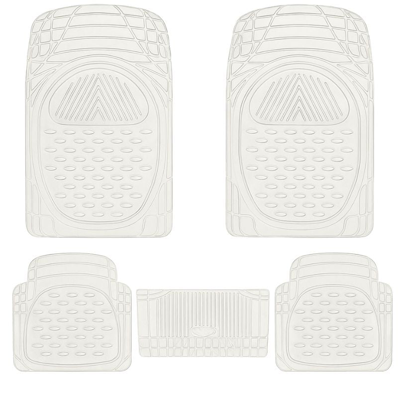 Autorepute All Vehicle Fit Autorepute All Vehicle Fit Beige Rubber Car Mats – More Than 80% Floor Coverage Rubber Car Mats – More Than 80% Floor Coverage