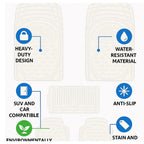Autorepute All Vehicle Fit Autorepute All Vehicle Fit Beige Rubber Car Mats – More Than 80% Floor Coverage Rubber Car Mats – More Than 80% Floor Coverage