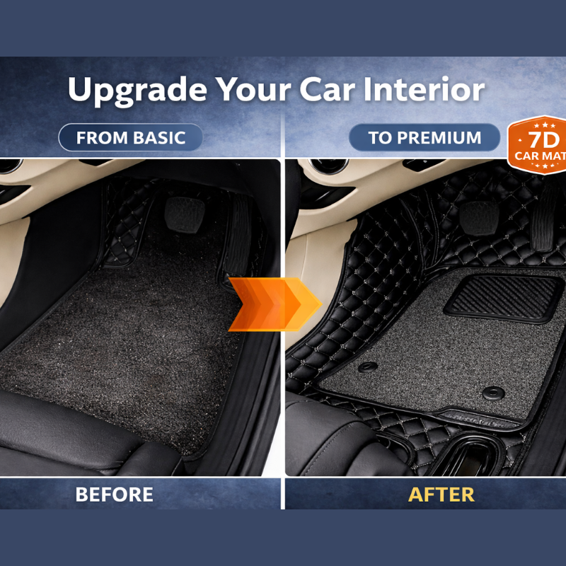 AutoRepute Signature 7D Luxury Car Mats – Precision Fit for Maruti Suzuki Baleno, Fronx, Brezza, Swift, Dzire, Grand Vitara, WagonR, Victoris & more choose your car model