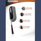 Autorepute Extendable Microfiber Car Wash Brush with Soft Microfiber Head – Adjustable Handle for Easy Car Cleaning